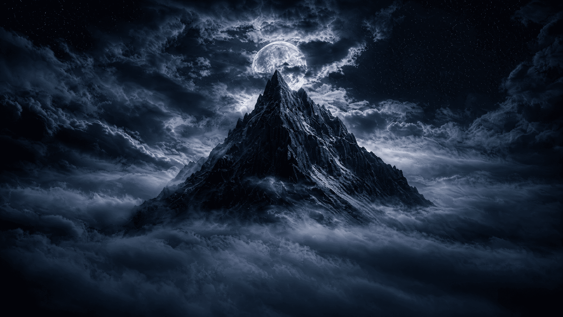 APEX — moonlit mountain peak